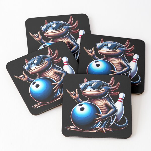 Item preview, A cool axolotl plays bowling designed and sold by ReneMM.
