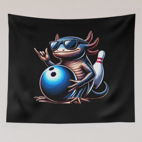 Item preview, A cool axolotl plays bowling designed and sold by ReneMM.