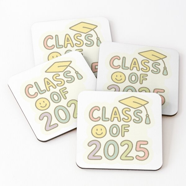 Item preview, Class of 2025 Pastel Graduation Art – Cute Smiley Cap Design designed and sold by Trendy Sticker & Merch Collection - Express Yourself.