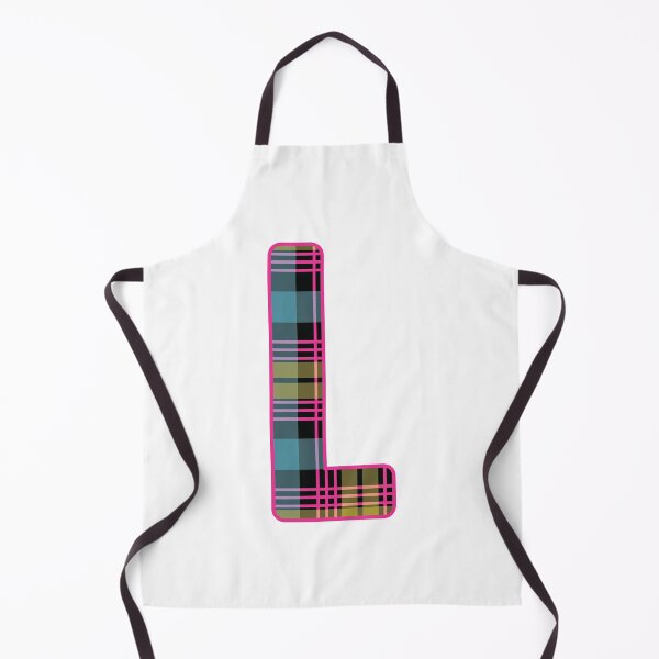 Item preview, Monogram Letter L, Pink, Yellow, and Blue Scottish Tartan Style Typography Design designed and sold by MacPean.