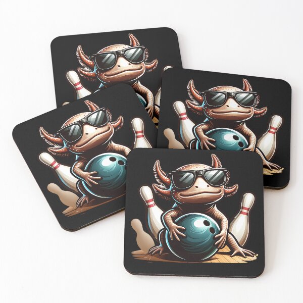 Item preview, A cool axolotl plays bowling designed and sold by ReneMM.