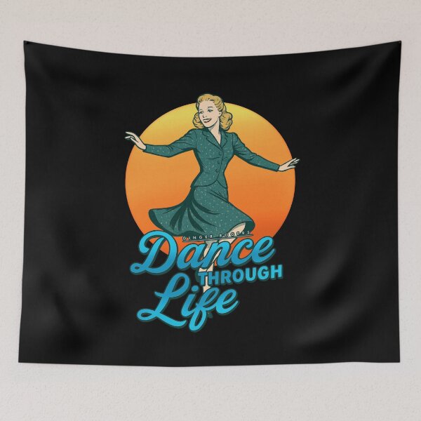 Item preview, Vintage Hollywood Dance Icon – Dance Through Life Retro Design designed and sold by Neonyx2020.