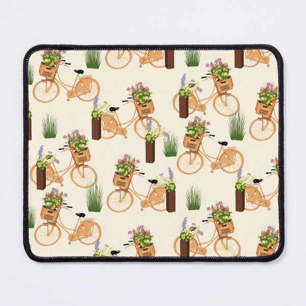Item preview, Vintage Dutch Bicycle with Blooming Flower Basket – Whimsical Spring Garden Design designed and sold by SaliMontoDesign.