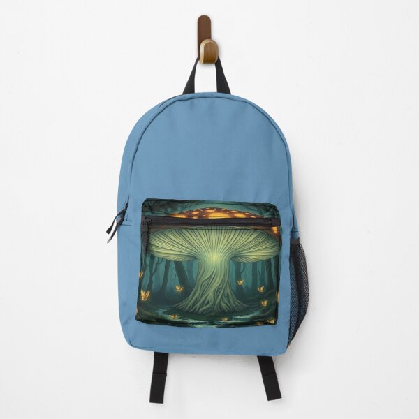 Item preview, Magical Glow of the Hidden Grove – A bioluminescent mushroom bathes nature in crystalline magic designed and sold by FotoworldEdel.