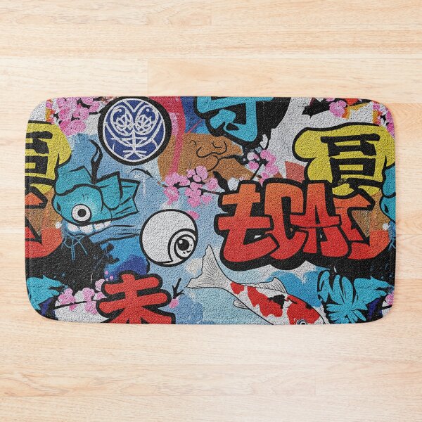 Item preview, Koi Flow Watercolor Graffiti Japan Aop designed and sold by JohnnyVillas.