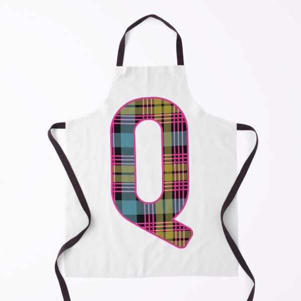 Item preview, Monogram Letter Q, Pink, Yellow, and Blue Scottish Tartan Style Typography Design designed and sold by MacPean.