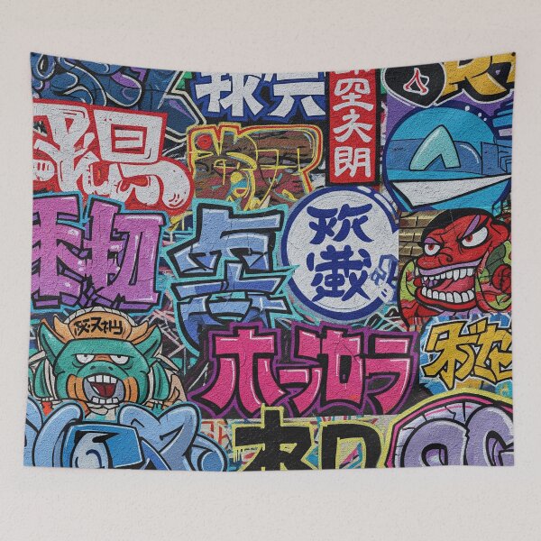 Item preview, Tokyo Wildstyle Kanji Graffiti Aop designed and sold by JohnnyVillas.