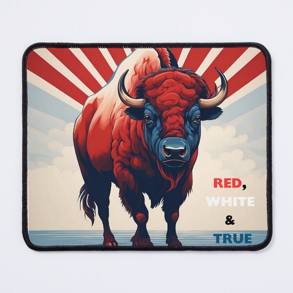 Artikelvorschau, Vintage Vierter Juli Bison Illustration entworfen und verkauft von Prachodayat Artworks.