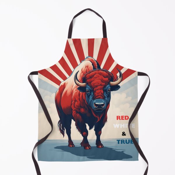 Aperçu de l'œuvre Illustration de bison vintage du 4 juillet créée et vendue par Prachodayat Artworks.