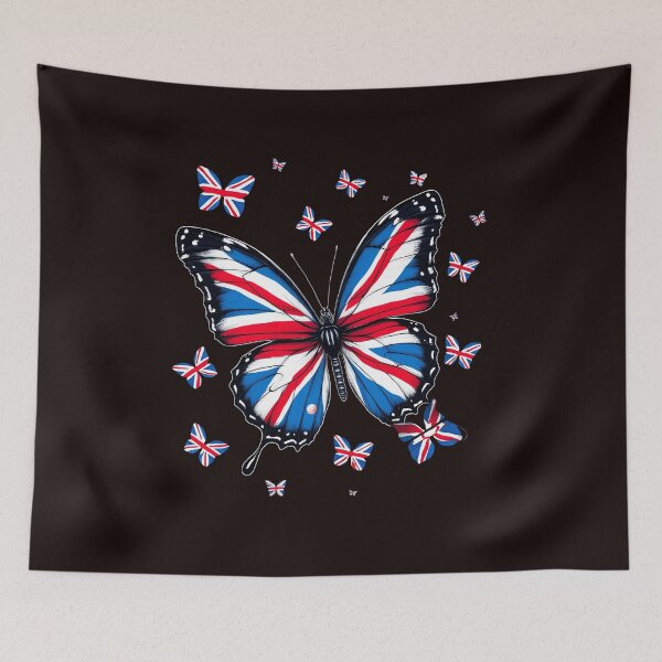 Item preview, Union Jack Flag Butterfly Design Union Flag Patriotic UK Flag Butterfly Design designed and sold by adsman68.