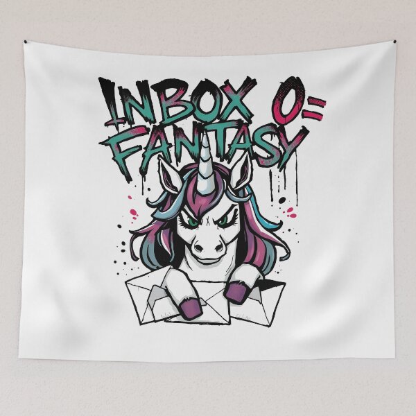 Item preview, Office Humor Unicorn Inbox Zero Fantasy Design designed and sold by FoxyJags.