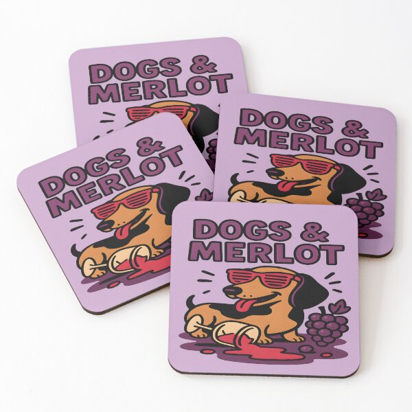 Item preview, Dogs & Merlot designed and sold by Uglyandcute.