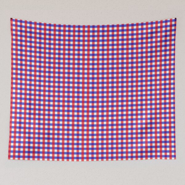 Item preview, Red and Blue Gingham Plaid  designed and sold by PatternTitan.