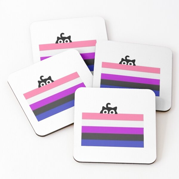 Item preview, Cat Genderfluid pride designed and sold by Dragon’s Den Designs.
