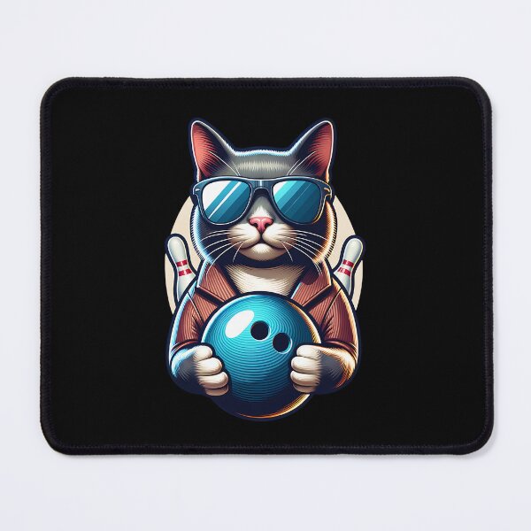 Item preview, A cool cat plays bowling designed and sold by ReneMM.