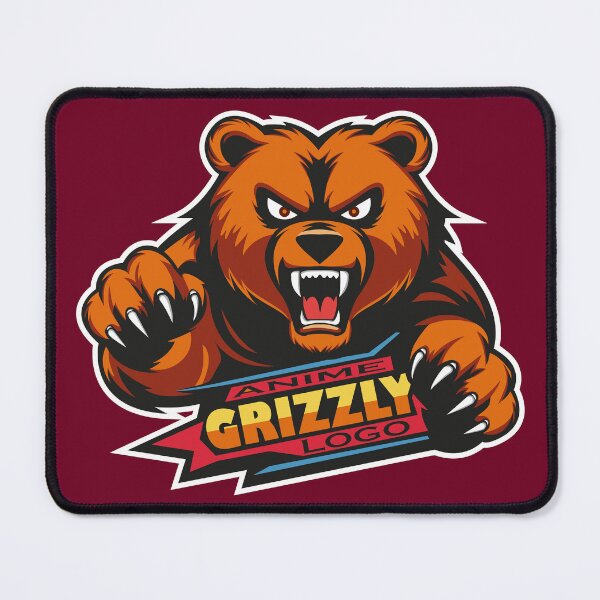 Item preview, Grizzly bear anime logo designed and sold by MerlinWear.