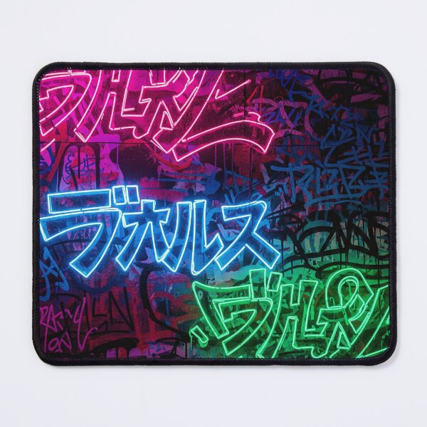 Item preview, Neon Kanji Graffiti Wall Aop designed and sold by JohnnyVillas.