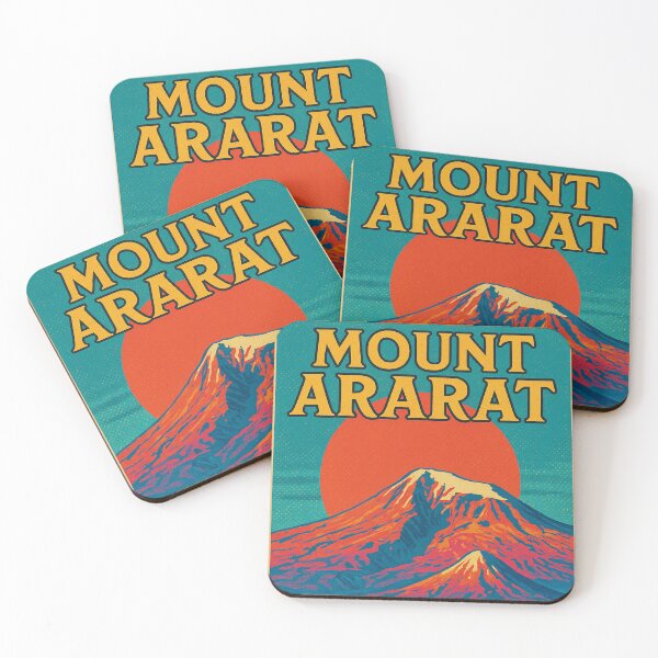 Item preview, Digital Retro Pop Art Travel Poster of Mount Ararat | Vibrant Vintage-Inspired Mountain Design | Bold Armenian Landscape Illustration | Stylized Scenic Nature Art designed and sold by PaintedPixels01.