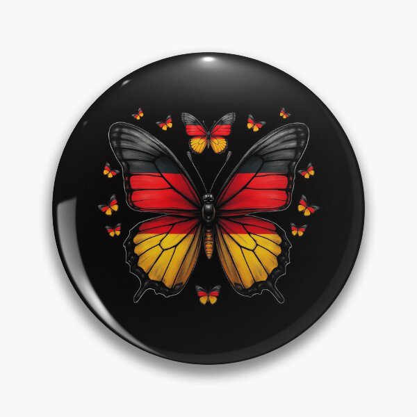 Item preview, German Flag Butterfly Design Deutsche Flagge Patriotic Germany Flag Butterfly Design designed and sold by adsman68.