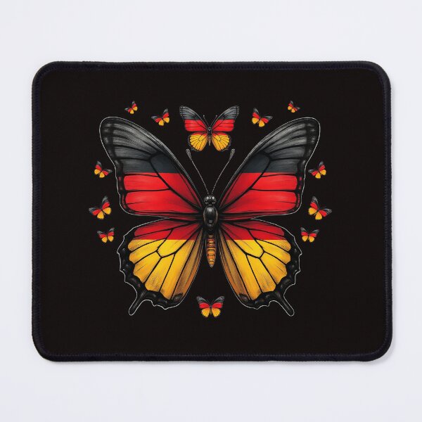 Item preview, German Flag Butterfly Design Deutsche Flagge Patriotic Germany Flag Butterfly Design designed and sold by adsman68.