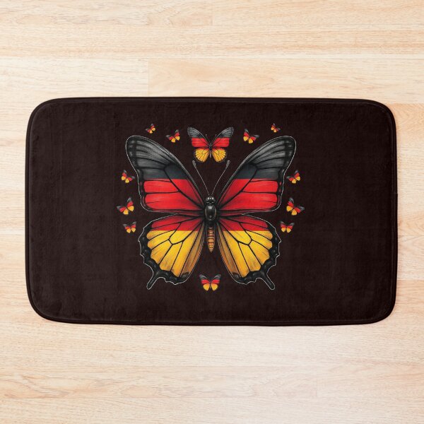 Item preview, German Flag Butterfly Design Deutsche Flagge Patriotic Germany Flag Butterfly Design designed and sold by adsman68.