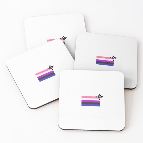 Item preview, Kitty genderfluid pride designed and sold by Dragon’s Den Designs.