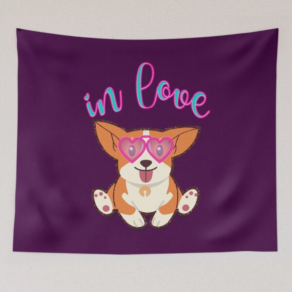 Item preview, corgi in love designed and sold by poupoune.