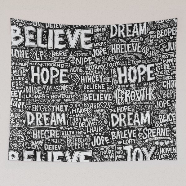 Item preview, Believe Dream Hope Joy Doodle Graffiti Aop designed and sold by JohnnyVillas.
