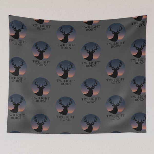 Item preview, Twilight Born Stag Silhouette Cosmic Nature Design designed and sold by Shoot-The-Moon.