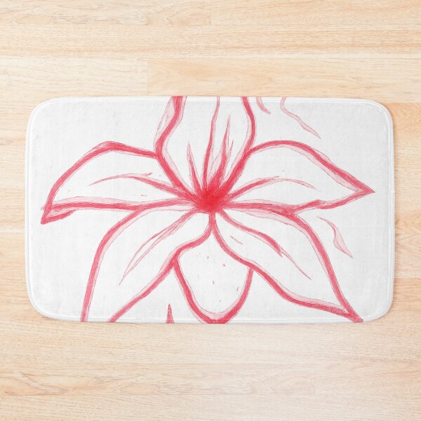 Item preview, Glowing blossom – drawing in red designed and sold by Kunst-Shirt.