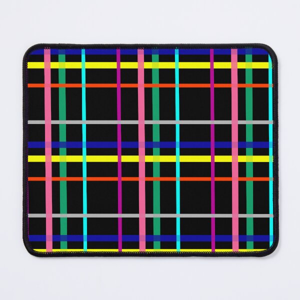 Item preview, Multicolored Tartan Plaid On Black Background  designed and sold by PatternTitan.