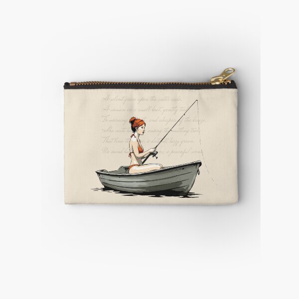 Item preview, Serene Fishing Scene with Poem Illustration designed and sold by KiwiRider.