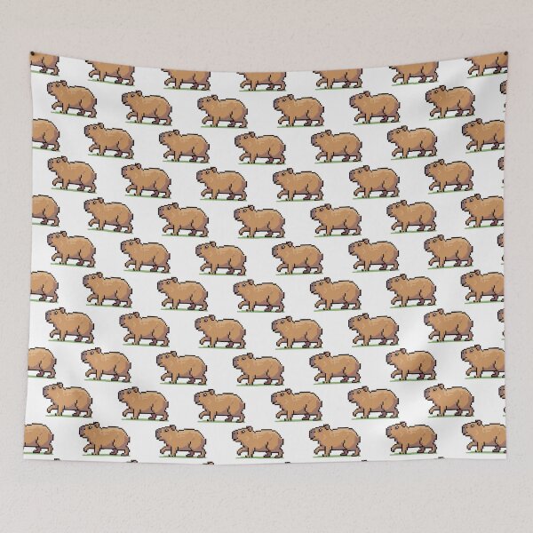 Item preview, Cute Pixel Art Capybara - Funny Pixel Animal Pattern designed and sold by MonkiFlipp.