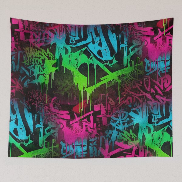Item preview, Neon Surge Graffiti Flow Aop designed and sold by JohnnyVillas.