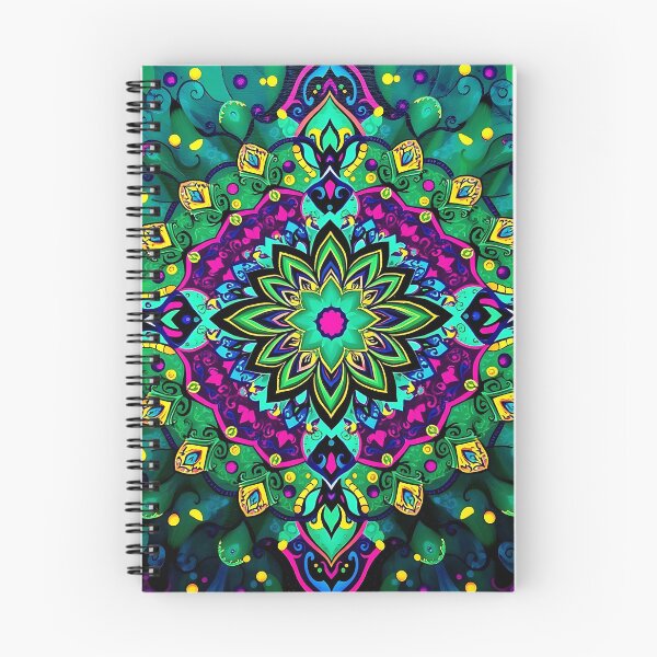 Item preview, Geometric Floral Notebook – Intricate Pattern with Spiritual & Artistic Vibes designed and sold by Pandi-makes.