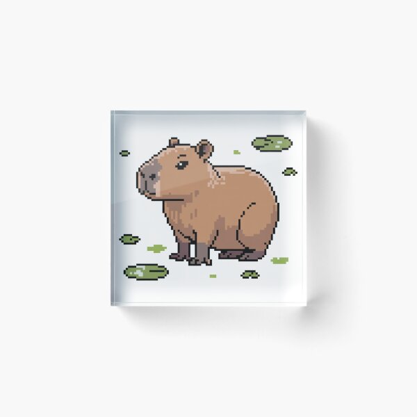 Item preview, Cute Pixel Art Capybara - Funny Pixel Animal Pattern designed and sold by MonkiFlipp.