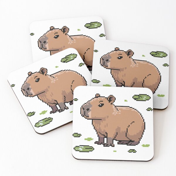 Item preview, Cute Pixel Art Capybara - Funny Pixel Animal Pattern designed and sold by MonkiFlipp.