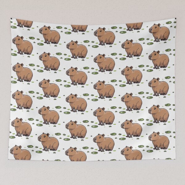 Item preview, Cute Pixel Art Capybara - Funny Pixel Animal Pattern designed and sold by MonkiFlipp.