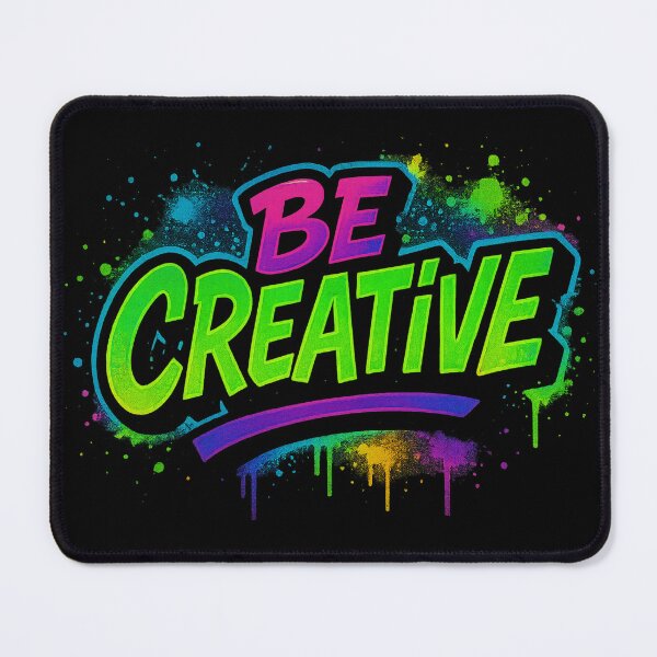 Item preview, Colorful Graffiti Style "Be Creative" Typography Design designed and sold by Inspired by CarMa.
