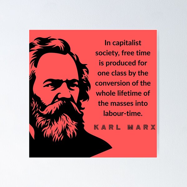 Vista previa del artículo con la obra «Cita de Marx», diseñado y vendido por Itai Doshin.