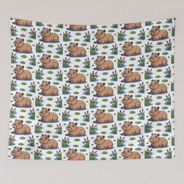 Item preview, Cute Pixel Art Capybara - Funny Pixel Animal Pattern designed and sold by MonkiFlipp.