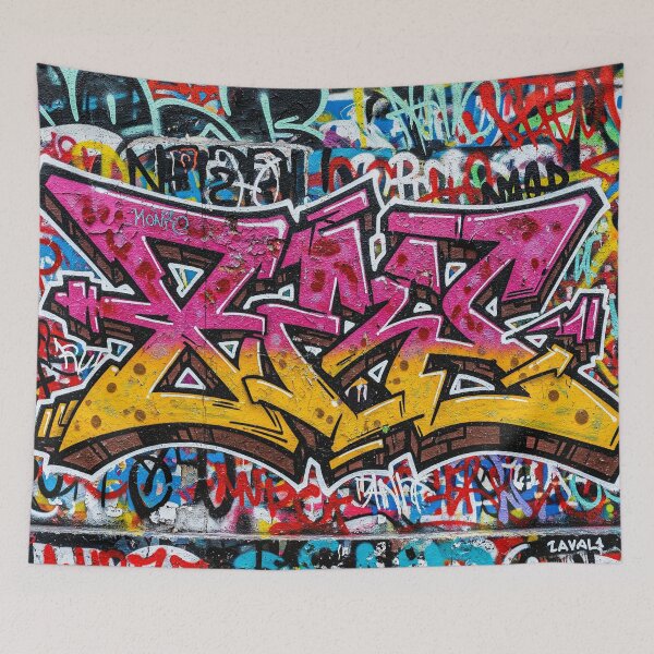 Item preview, Retro Pulse Gradient Graffiti Aop designed and sold by JohnnyVillas.