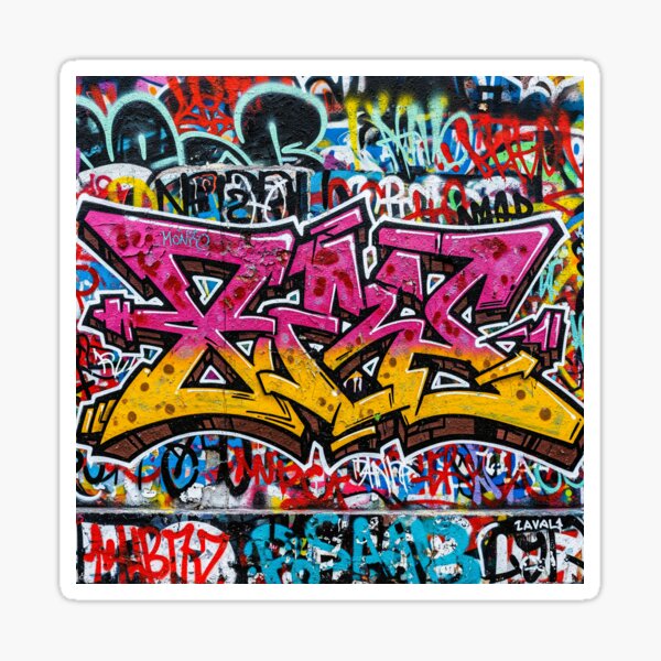 Item preview, Retro Pulse Gradient Graffiti Aop designed and sold by JohnnyVillas.