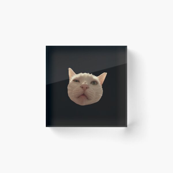 Item preview, Disgusted White Cat Meme designed and sold by PhunkyPhunnys.