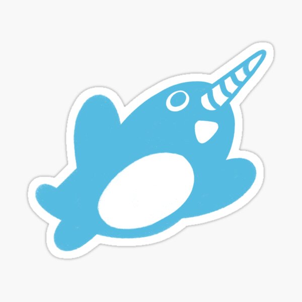 Item preview, Blue Happy Narwhal designed and sold by JustArtsyy.