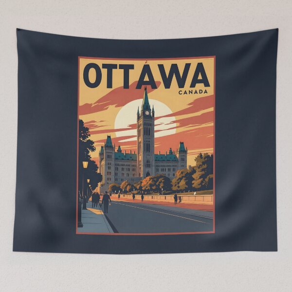 Item preview, A Vintage Illustration of Ottawa - Canada  designed and sold by GoodOldVintage.