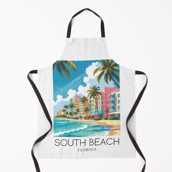 Item preview, A Pop Art Travel Print of South Beach - Miami - Florida designed and sold by StudioRedKoala.