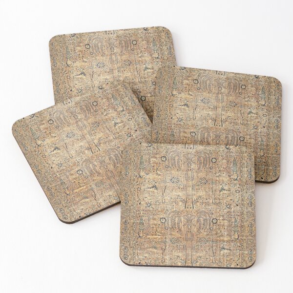 Item preview, Antique Persian Kirman Garden Rug with Animals Print designed and sold by Vicky Brago-Mitchell®.