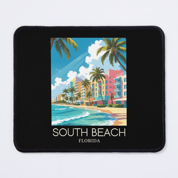 Item preview, A Pop Art Travel Print of South Beach - Miami - Florida designed and sold by StudioRedKoala.
