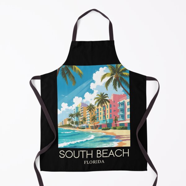 Item preview, A Pop Art Travel Print of South Beach - Miami - Florida designed and sold by StudioRedKoala.